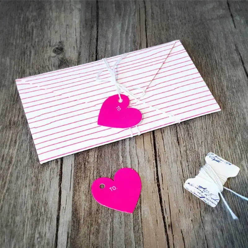  Greeting Cards Envelope Form Foldable Creative Stripe Pattern Invitation Card Valentine Day Card fo - 32975905038