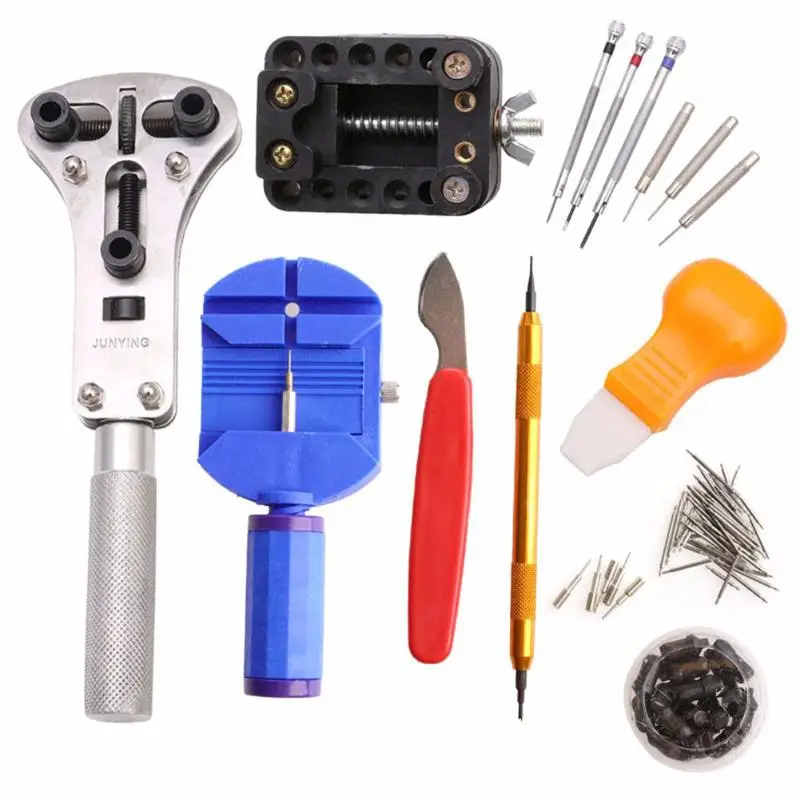 144Pcs Watch Repair Tool Kit Adjustable Back Case Opener Bar Remover Repair Pry Screwdriver Clock Watch Watchmaker Tools 144Pcs Watch Repair Tool Kit Adjustable Back Case Opener Bar Remover Repair Pry Screwdriver Clock Watch Watchmaker Tools