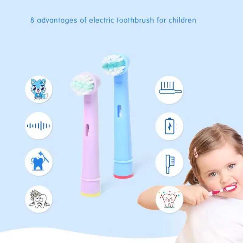4pcs Kids Children Tooth Brush Replacement Toothbrush Heads for Braun Oral B Electric Soft-bristled Training Tooth brushes 4pcs Kids Children Tooth Brush Replacement Toothbrush Heads for Braun Oral B Electric Soft-bristled Training Tooth brushes