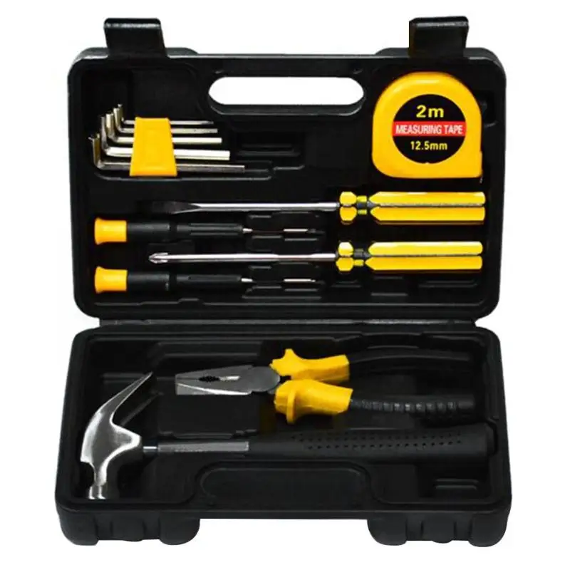 

13pcs Home Household Tool Set Steel Hand Tools Kit with Toolbox Storage Case Socket Wrench Screwdriver