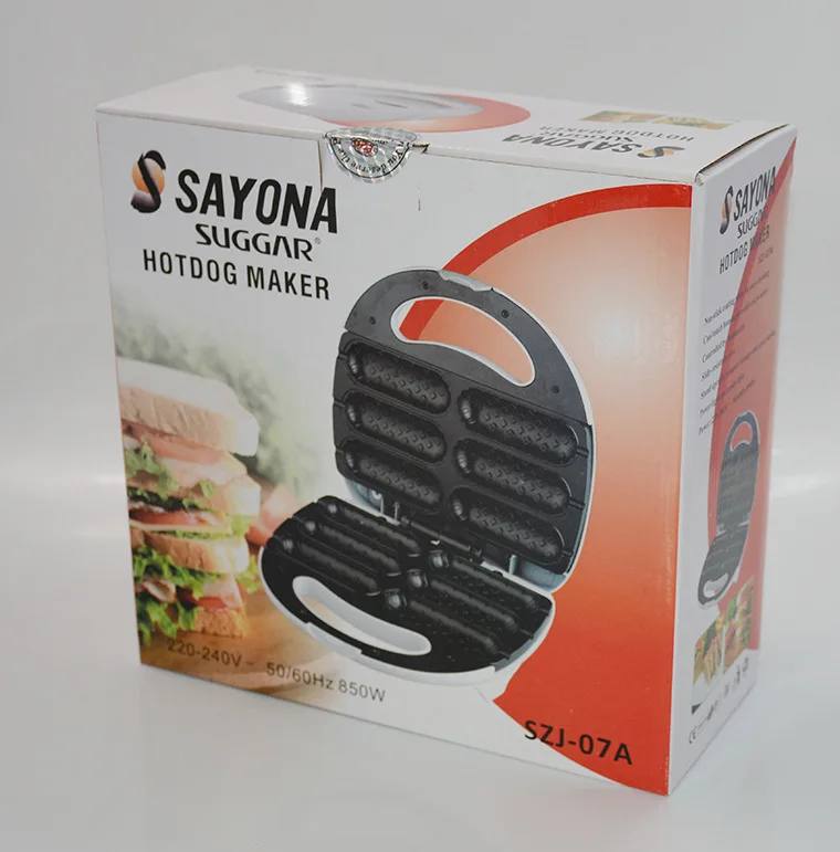 Máquina para hacer salchichas de barbacoa familiar Beijamei, máquina para hacer sándwiches de hamburguesa, máquina eléctrica para hacer waffles, bandeja para hornear - 2