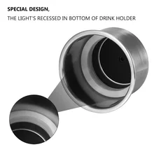 1 шт. держатель для напитков автоматический Морской Компас Лодка синий 8 Светодиодный светильник утопленный автомобильный держатель чашки из нержавеющей стали