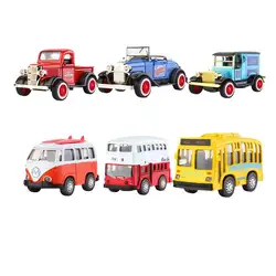 Ветрозащитная мини-модель автомобиля из сплава, игрушка, мини-автобус, литая под давлением модель, рождественский подарок, развивающие