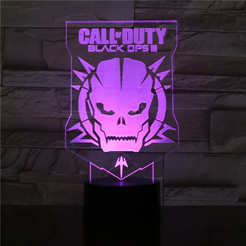 3d ночник s Call of Duty Mask красочные Налобные фонарики для кровати креативный подарок