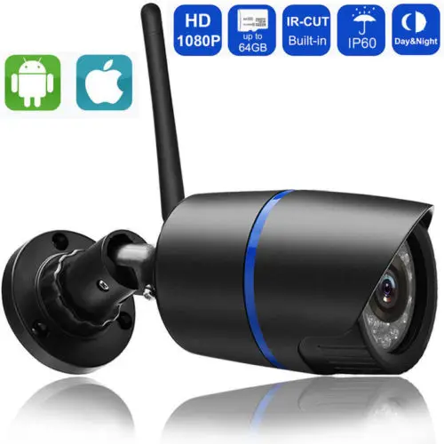 Беспроводная 1080P/720P HD Wi-Fi IP Сетевая камера видеонаблюдения наружная ИК-камера