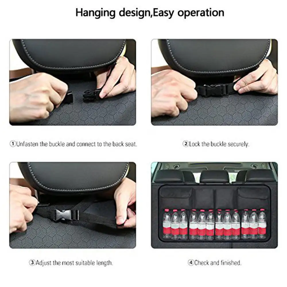 Универсальный автомобильный органайзер для багажника заднего сиденья сумка для хранения сетчатый карман для автомобиля большой емкости задний карман для багажника