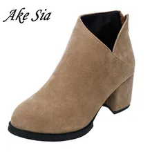 Лидер продаж года; сезон осень-зима; женские ботинки; женская кожаная обувь на толстом каблуке с боковой молнией; винтажные Модные ботильоны; женская обувь