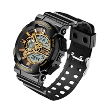 Sanda модные часы мужские светодиодные цифровые часы водонепроницаемые спортивные часы