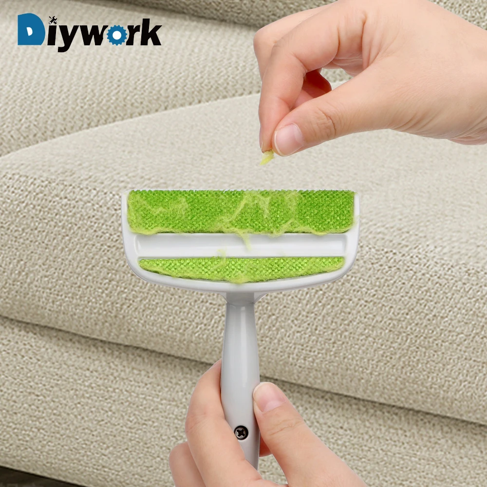

DIYWORK 2 Heads Sofa Bed Hair Remover Mini Seat Gap Dust Remover Pet Hair Sticky Tools Lint Dust Brush Home Cleaning Tools