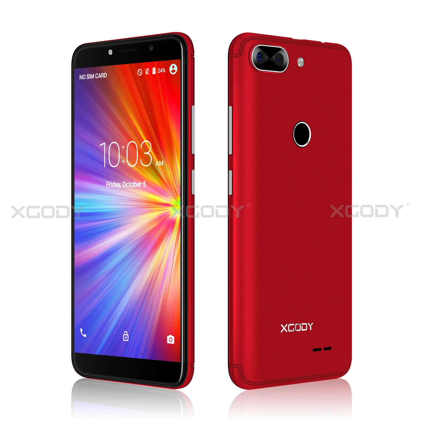 XGODY D27 3G Unlock Smartphone Android 7.0 5.5 Inch 18:9 Full Screen Mobile Phone Quad Core 1G+8G 5MP Camera Cell Phones 2500mAh
