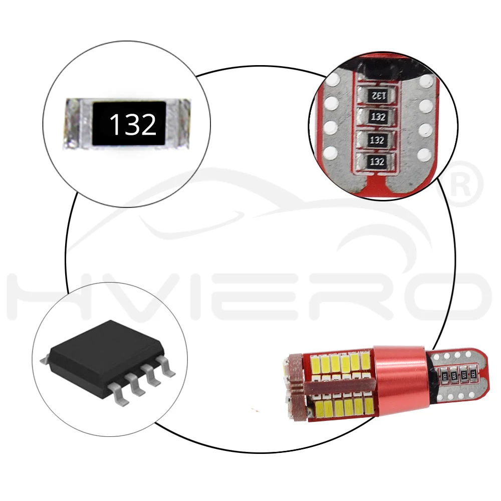 10X T10 W5W 168 192 W5w 57smd указатель поворота номерной знак лампа багажника светодиодная