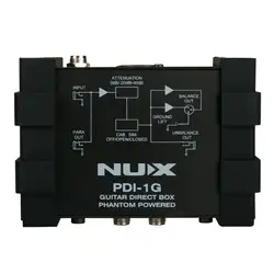 NUX PDI-1G DI Box Гитара прямой впрыск фантомный блок питания аудио миксер Para Out наземный подъемник компактный дизайн