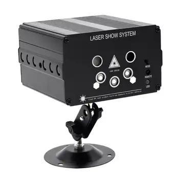 

5 Holes 48 Patterns LED Laser Projector Mini Voice Control Stage Flash Light DJ Disco KTV Party Club Lamp EU/US/UK/AU Plug