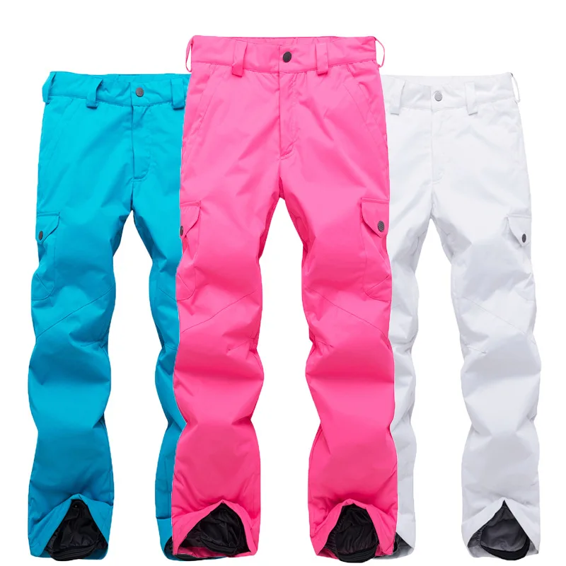 

New ski pants women Winter outdoor waterproof thick warm cold warm veneer double board professional ladies snow pants