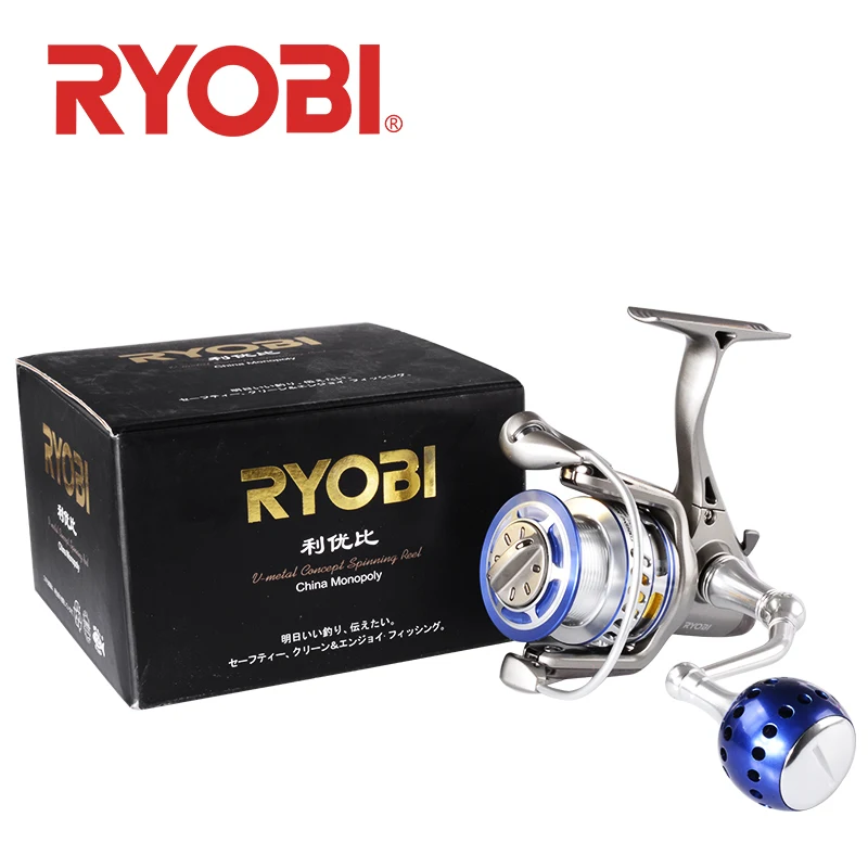 RYOBI рыболовная KING я спиннинговые Катушки 1000 2000 3000 4000 6000 8000 5,1: 1/5. 0:1 Шестерни коэффициент 6+ 1BB Макс Перетащите 10 кг