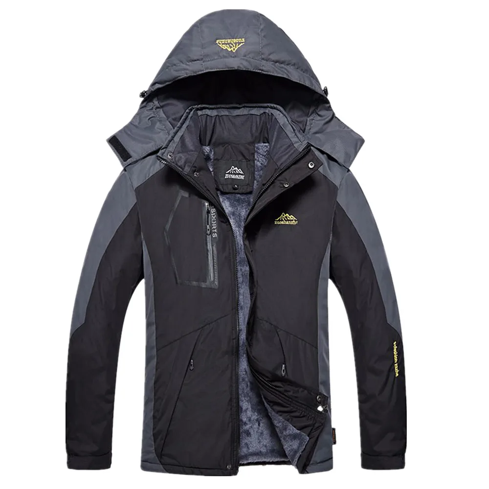 Outdoor Sport Waterproof Hiking Jacket Men'S Winter Warm Softshell Coat ...