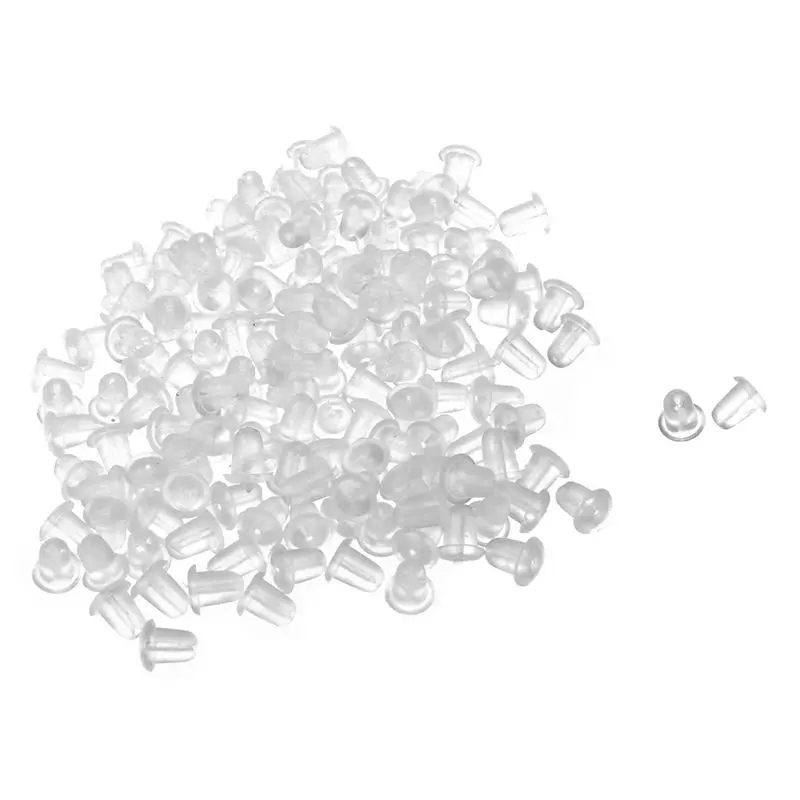 

144PCS Clear Rubber Bullet Clutch Earring Safety Backs