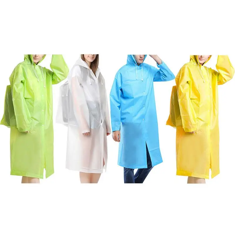 

Hot Outdoor Hiking Long Style Backpack Thickened Transparent Rain Cape Adult One-piece Raincoat