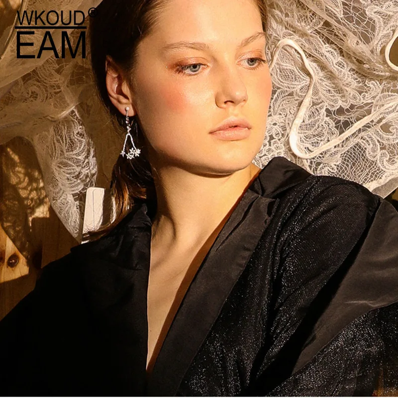 

WKOUD EAM Jewelry / 2019 New Fashion Trendy Irregular Petal Three-dimensional Dangle Earring Women's Accessories S#A04710