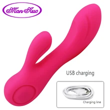 G Spot Rabbit Dildo Vibrator Sex Toys for Women Dual Vibration Silicone Vagina Clitoris Massager Female