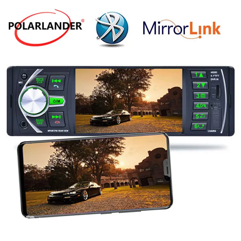 Autoradio 4.1'' inch car radio Support DVR/AUX input USB TF steering wheel radio mirror link 1 din car audio stereo MP5