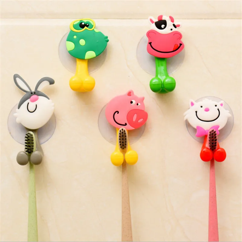

WSOMIGO 1pcs Kitchen Gadget Cartoon Animals Toothbrush Wire Holder Suction Cup Kitchen Bathroom Hook Kitchen Accessories-S