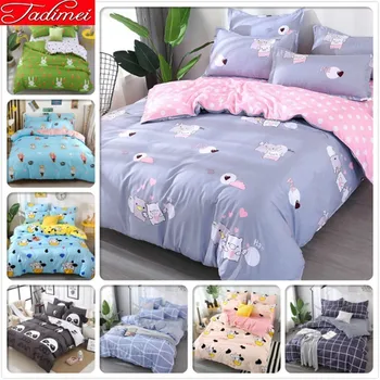 

Adult Kids Child 3/4 Pcs Bedding Set Soft Cotton Bed Linen New Fashion Bedspreads Quilt Duvet Cover Single Full Queen King Size