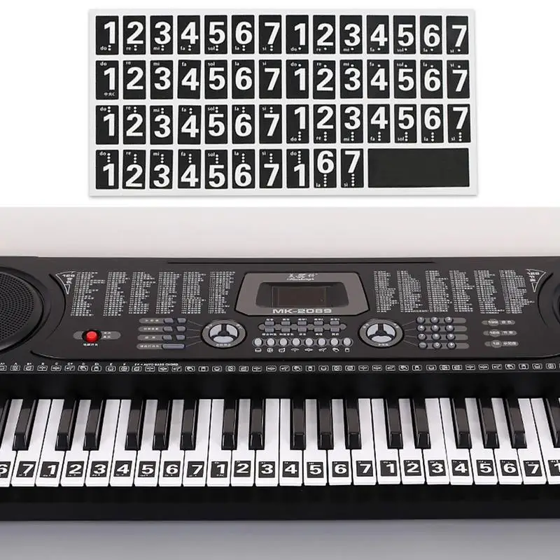 88/61/54 Keys, Piano Keyboard Stickers, Electronic Piano