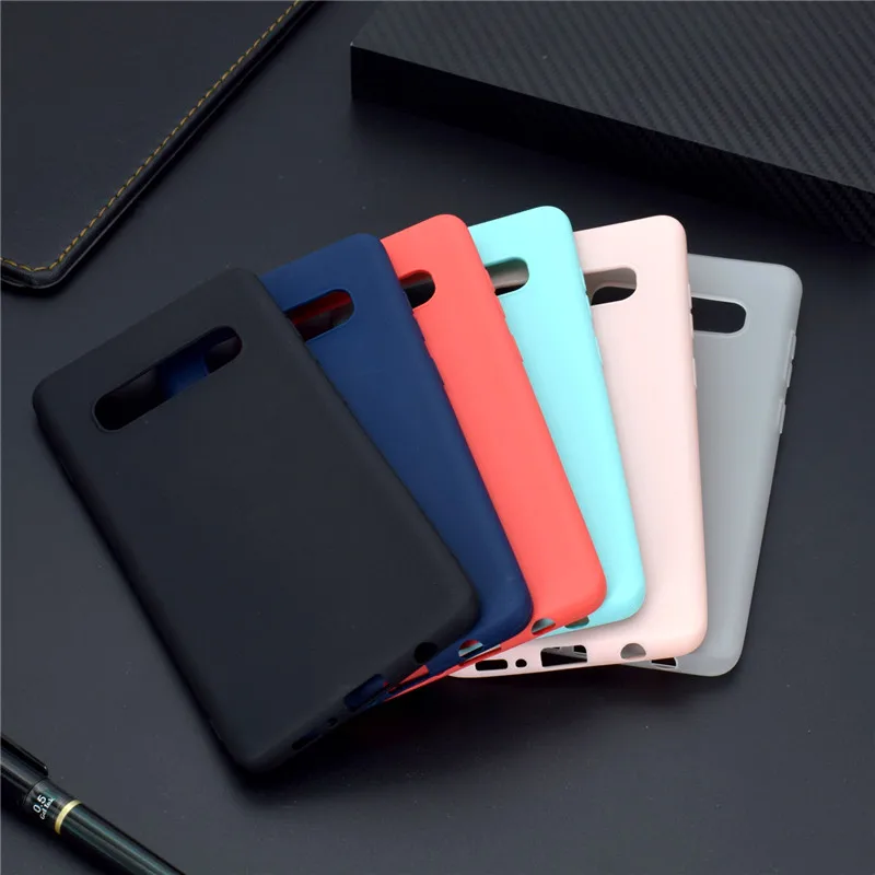 Матовая конфетный TPU чехол для Samsung Galaxy S6 S7 S8 S9 S10 A5 A6 A7 A8 2018 чехлы из мягкого