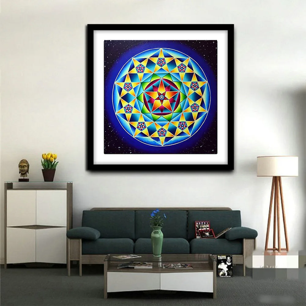 

Diamond Painting Embroidery Cross Stitch Full Mosaic DIY Kit Mandala Stars Rhinestone Home Decor