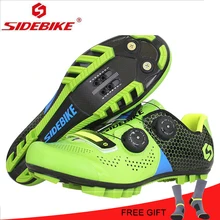 SIDEBIKE Carbon Fiber Sole Light Breathable Mountain Cycling Shoes Sports Road Riding Lock Shoes Cycling Shoes Men MTB Shoes