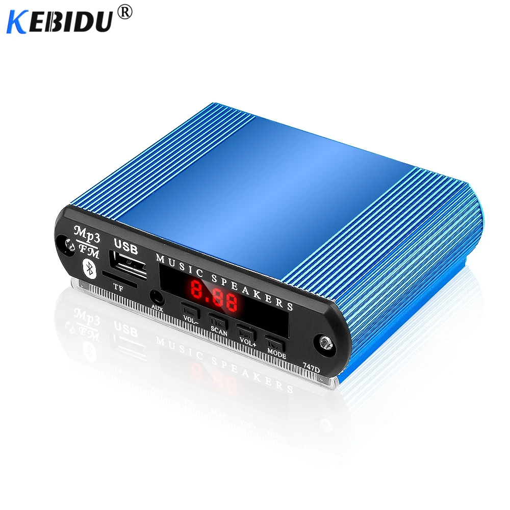 KEBIDU DIY алюминиевый чехол беспроводной декодер плата модуль Bluetooth MP3 плеер 5 в 12 В USB