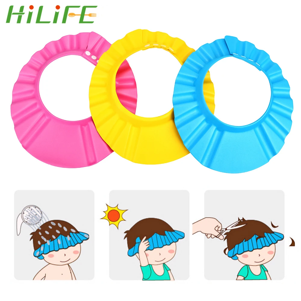 

HILIFE Baby Shampoo Cap Children Kids Protect Soft Cap Bathing Bath Shower Cap Hat Adjustable Kid Shower Wash Hair Shield