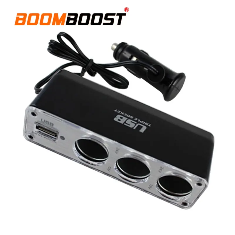 Car Cigarette Lighter 3 Way Auto Socket Splitter 12v