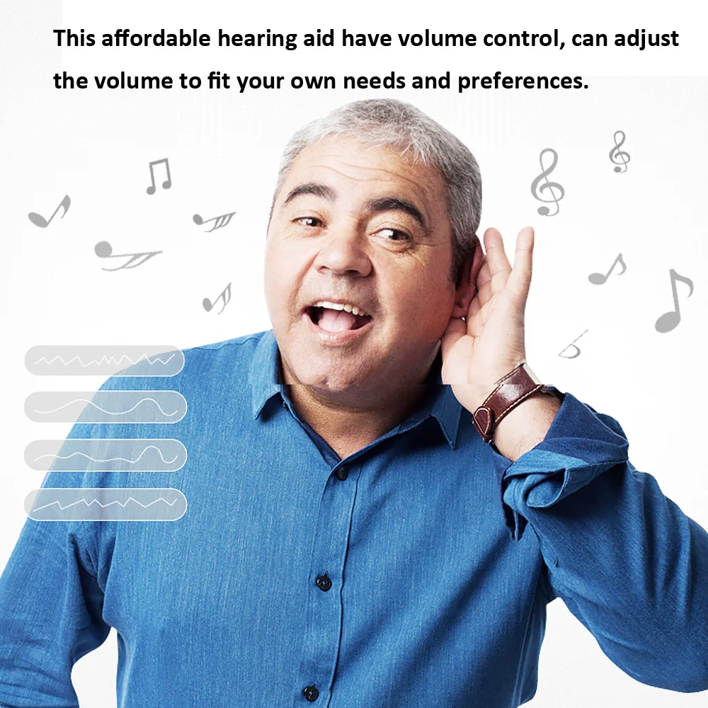 Mini Size Rechargeable Plastic Hearing Aid Sound Voice Amplifier Suit for Elderly Hearing Loss