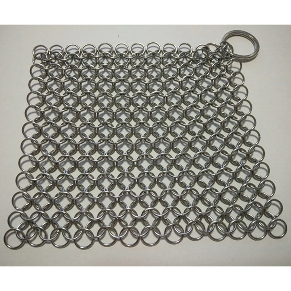 

2019 New Top Stainless Steel Finger Cast Iron Cleaner Chain mail Palm Brush Scrubber Brush Kitchen Wash Tool For Home