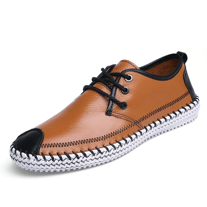 blue yellow En blue Mocassins Yellow Respirant Été black Lace Chaussures Pur Couture Sur Occasionnels Taille black Glissement Hommes De Plat Cuir Lace Lace Main Mode La Plus Souple nFzFRxqwBA