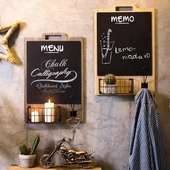 

Retro Innovative Wall Decoration Blackboard Storage Hanging Message Board Tea Shop Coffee Shop Restaurant Wall Mount Decoration