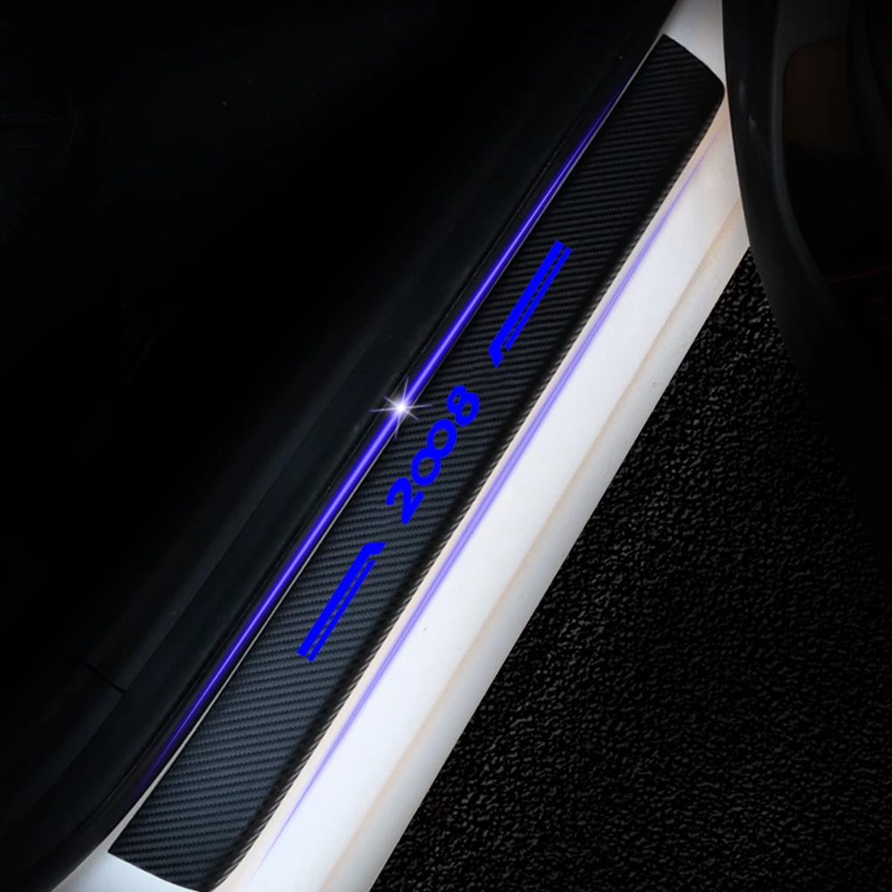 Накладка на порог двери для Peugeot 2008 автомобиля 4D Виниловая наклейка из