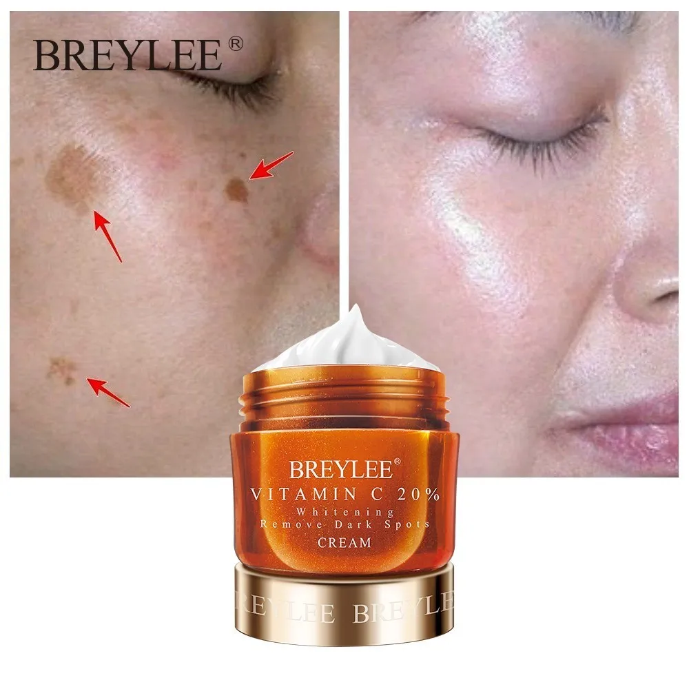 Крем для лица BREYLEE с витамином С отбеливающий крем 20% веснушек удаления темных