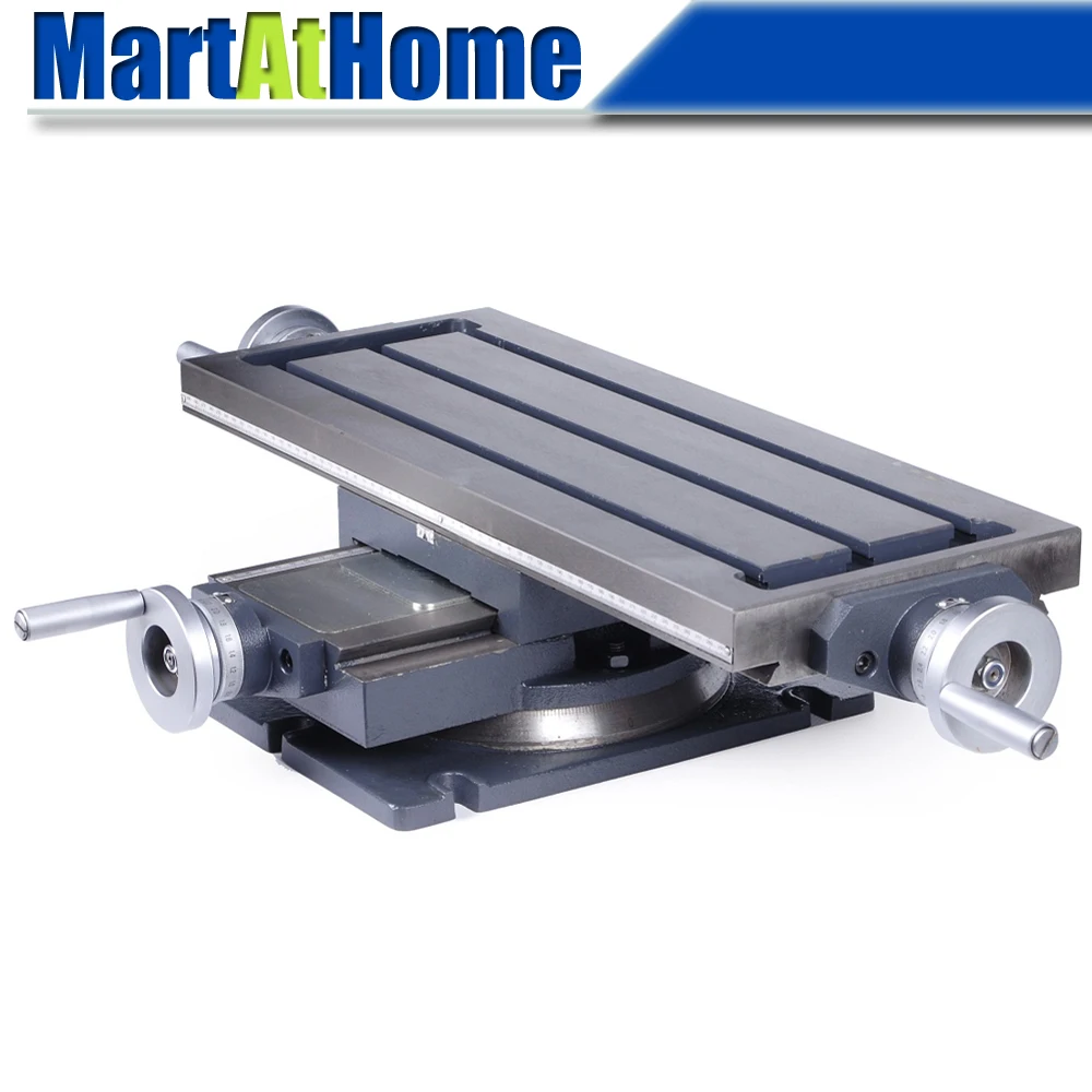 

600*240mm Rotatable Drilling Milling Machine Cross Slide Table Work Table XY with Ruler XY Travel 400x135mm