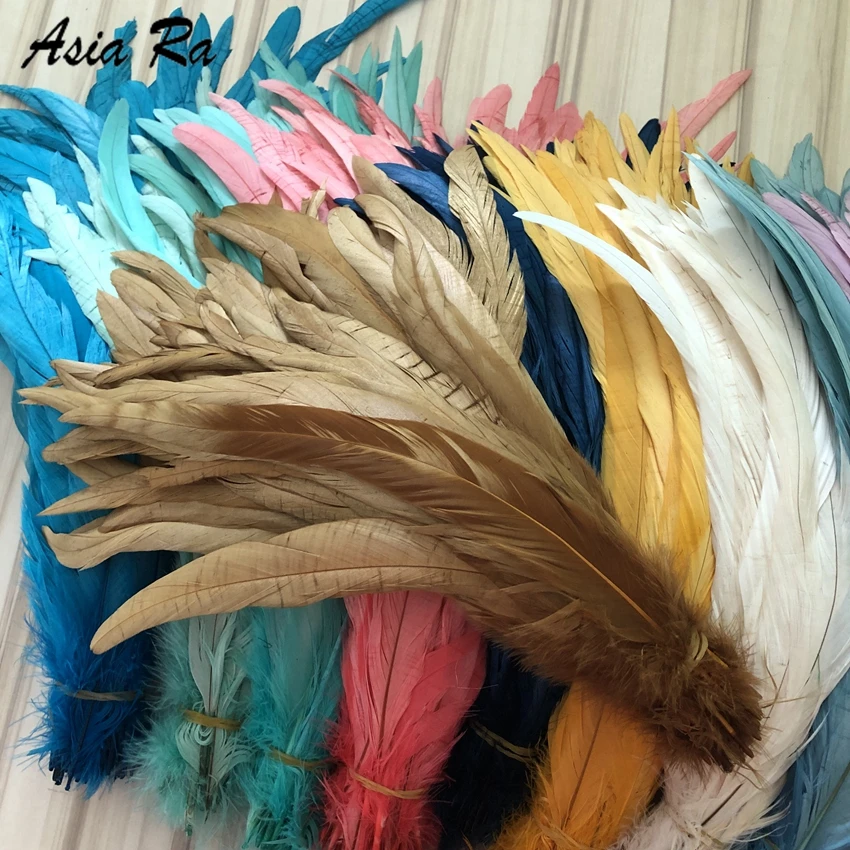 Hot Selling 10-500pcs Golden//Silver Natural pheasant feather 25-30 cm//10-12 inch