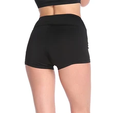 Женские шорты для бега, высокая талия, шорты для йоги, контроль живота, тренировки, йоги, спортивные шорты со скрытым карманом, спортивная одежда