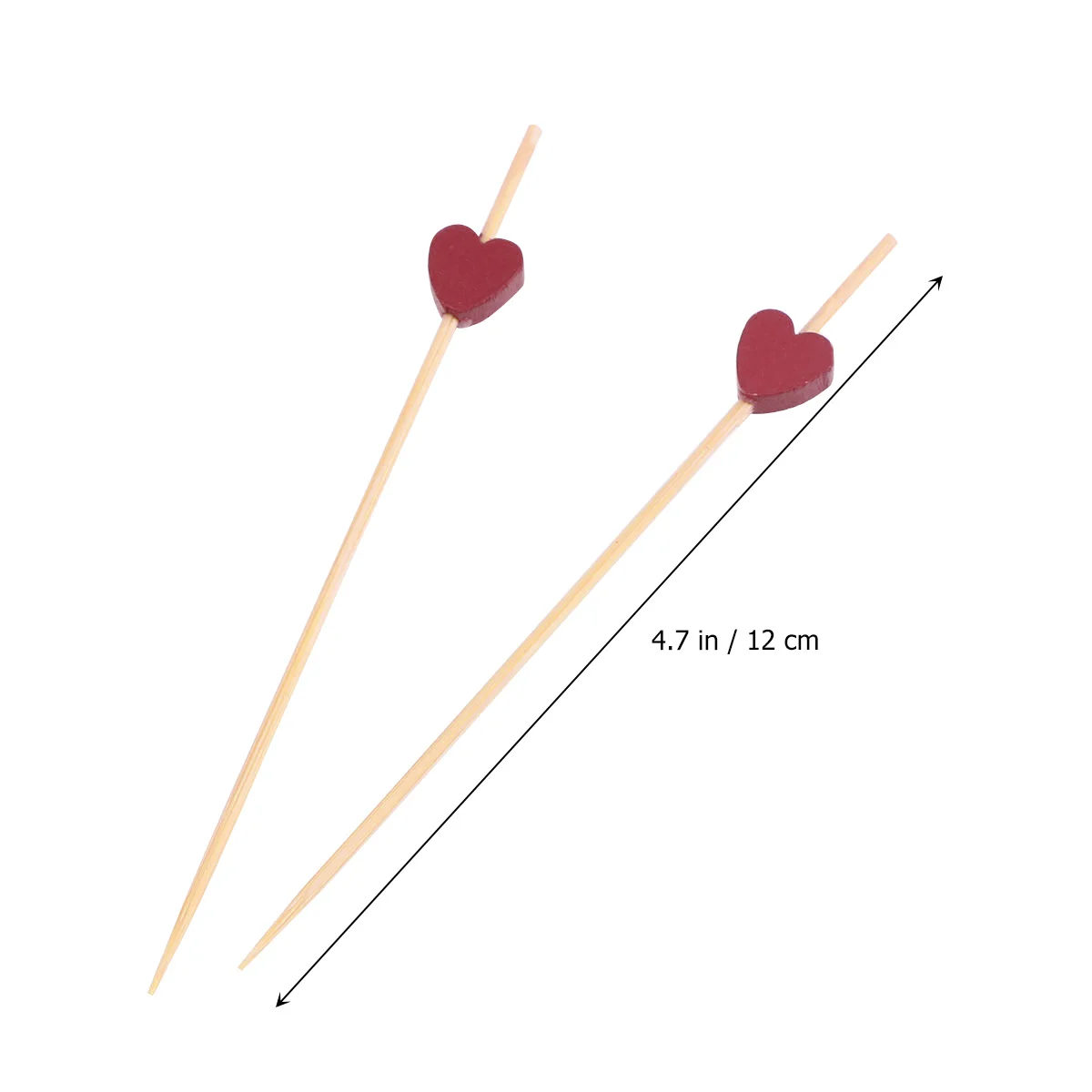 100 шт 12 см Коктейльные шпажки творческий ручной работы в форме сердца бисера трубочки для аперитива фрукты зубочистки вечерние поставки(красный