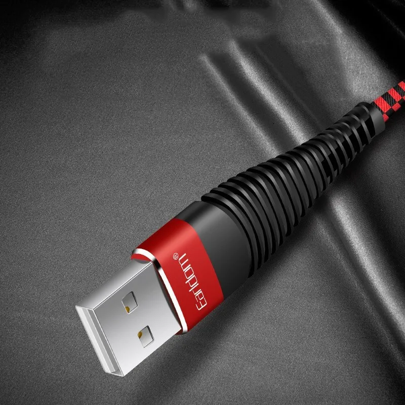 Супер тонкий 2.4A Micro USB быстрый заряд кабеля Дата кабель из нейлона синхронизации
