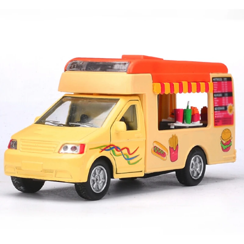 

Alloy Pull Back Car Model Toy with Sound Light Fast-Food/Ice Cream Car Kids Toy