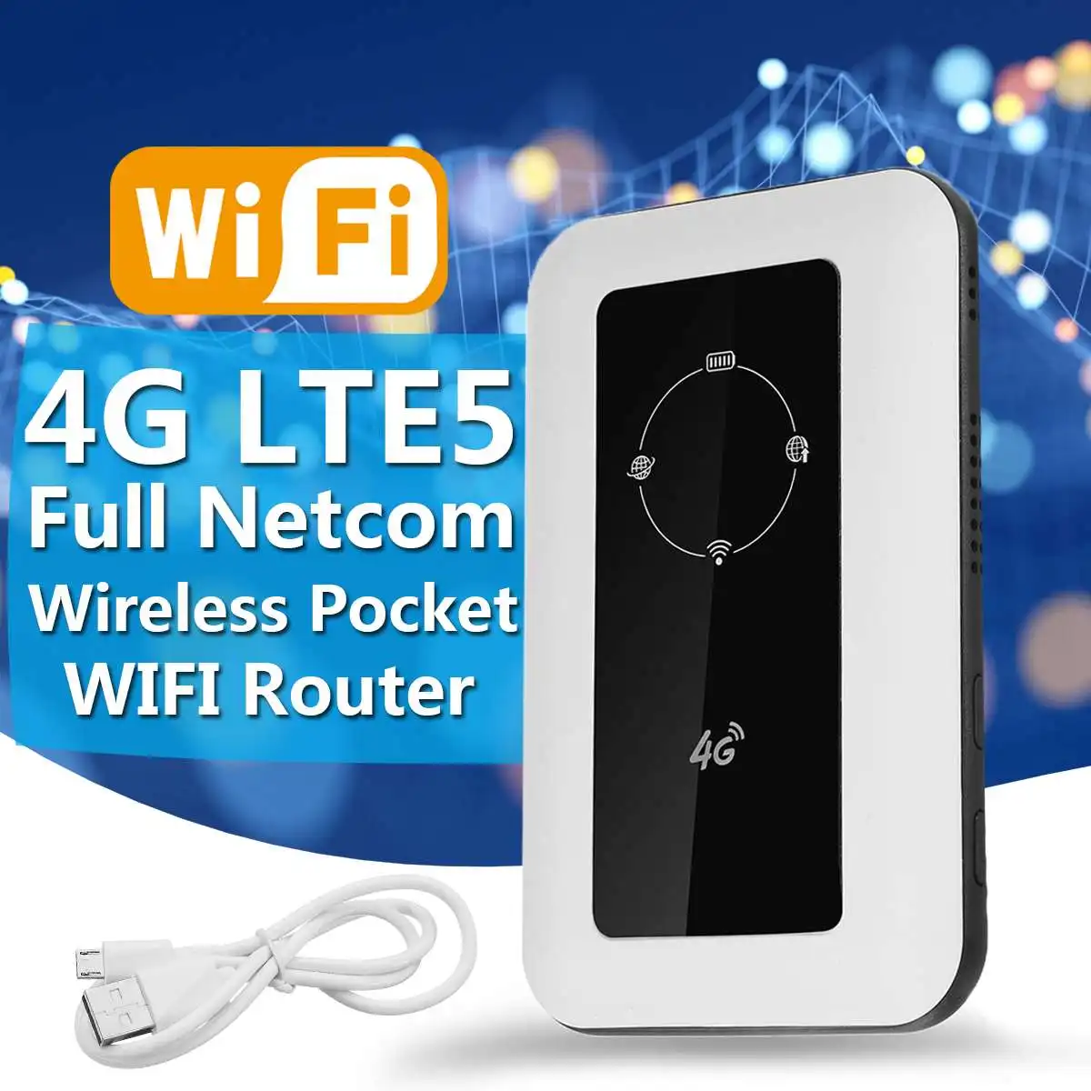 

100M Speed 32G 4G LTE5 Full Netcom Wireless Mobile Mini WIFI Router Rechargable Battery Small size Safe Internet USB 2.0 LED