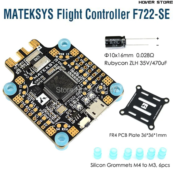 

Matek System F722-SE F7 Dual Gryo Flight Controller Built-in PDB OSD 5V/2A BEC Current Sensor for FPV RC Racing Drone parts