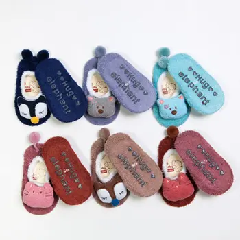 

Newborn Baby Kids Toddler Girls Bow Anti Slip Shoes Cute Animals Slipper Floor Socks Boots Boy Girl 0-5T