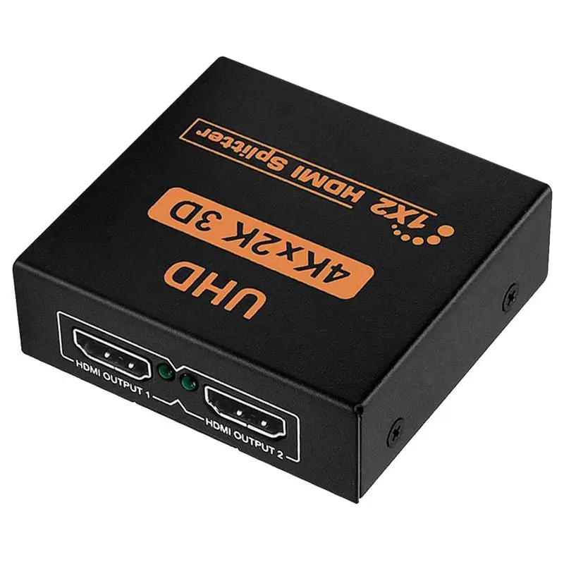 

NEW 1x2 HDMI Splitter v1.4b View 4K 3D 1080p One Input to Two Output Top US Plug